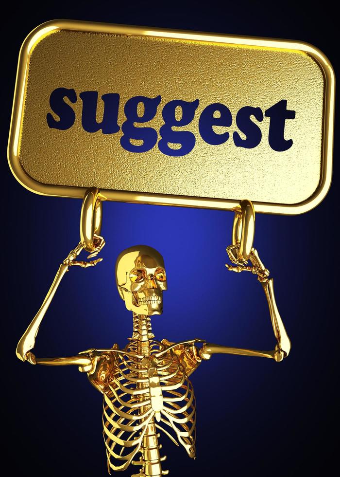 suggest word and golden skeleton photo