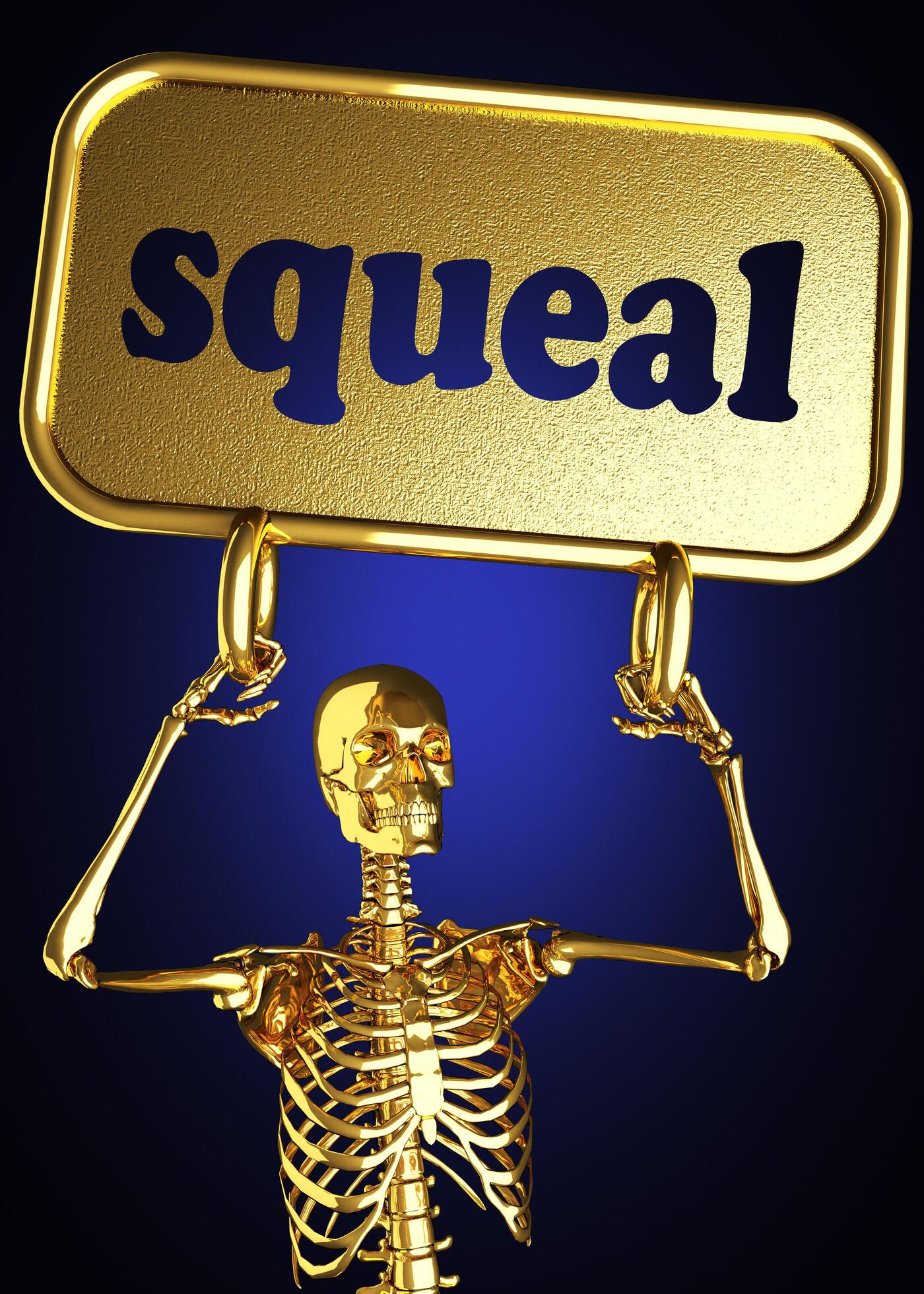 squeal word and golden skeleton 6346267 Stock Photo at Vecteezy