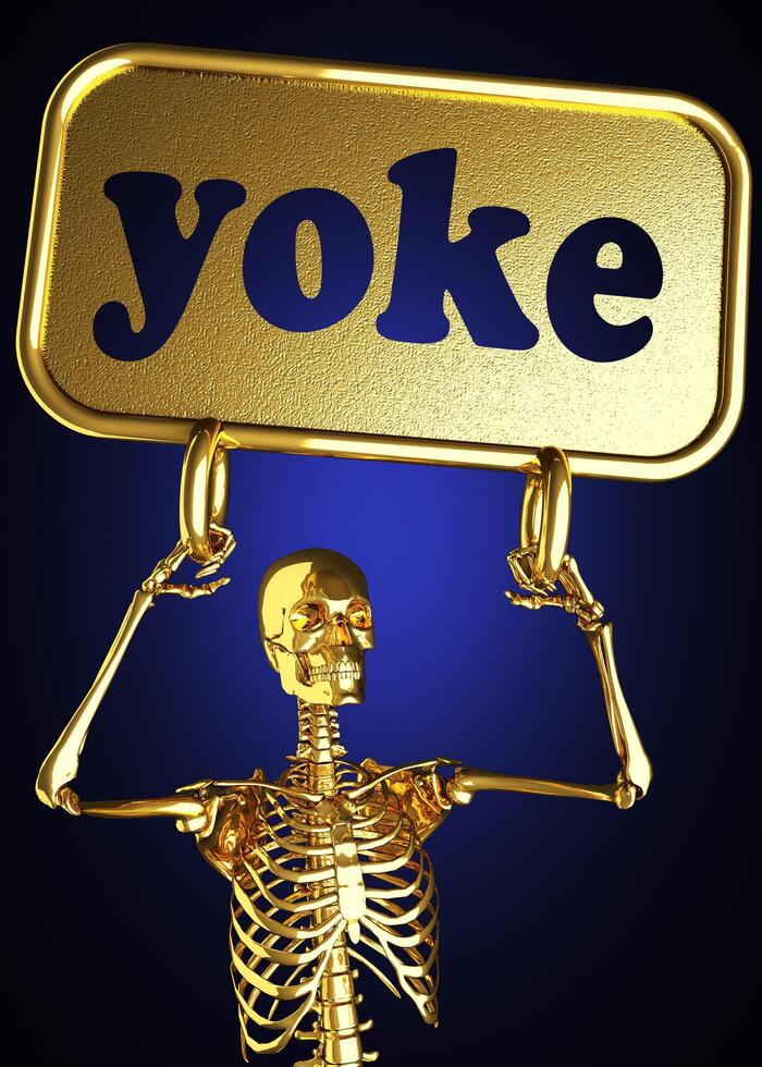 yoke word and golden skeleton 6346332 Stock Photo at Vecteezy