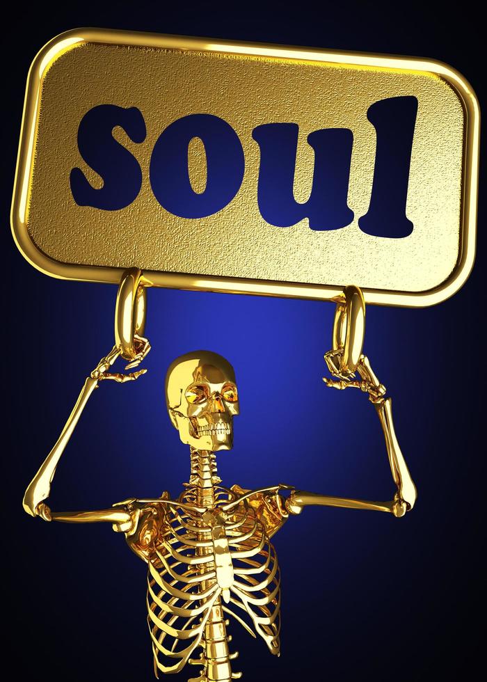 soul word and golden skeleton photo