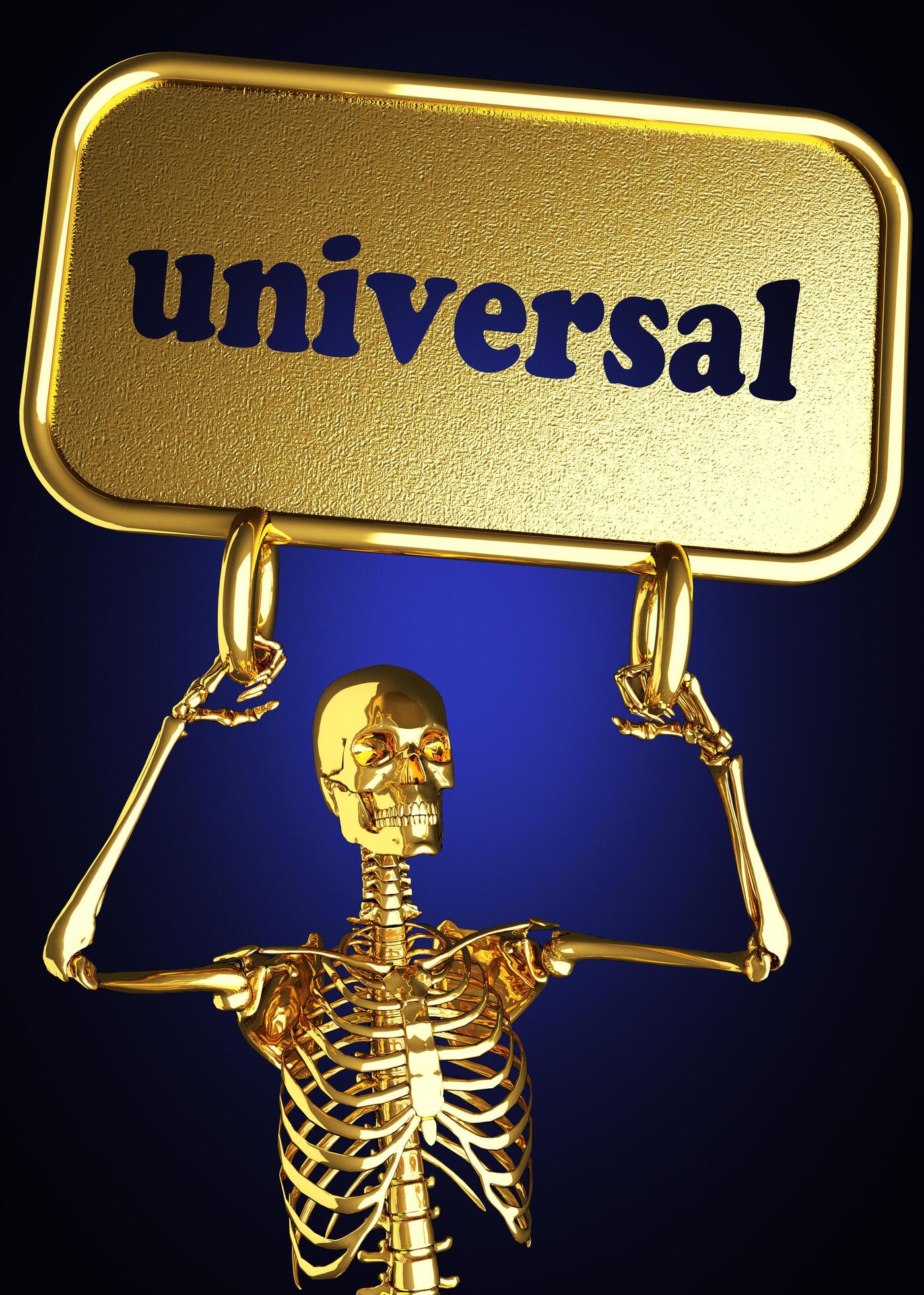 universal word and golden skeleton 6347478 Stock Photo at Vecteezy