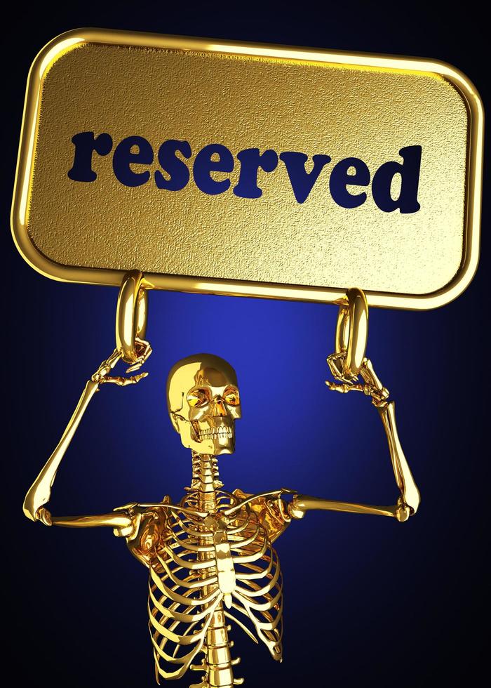 reserved word and golden skeleton photo