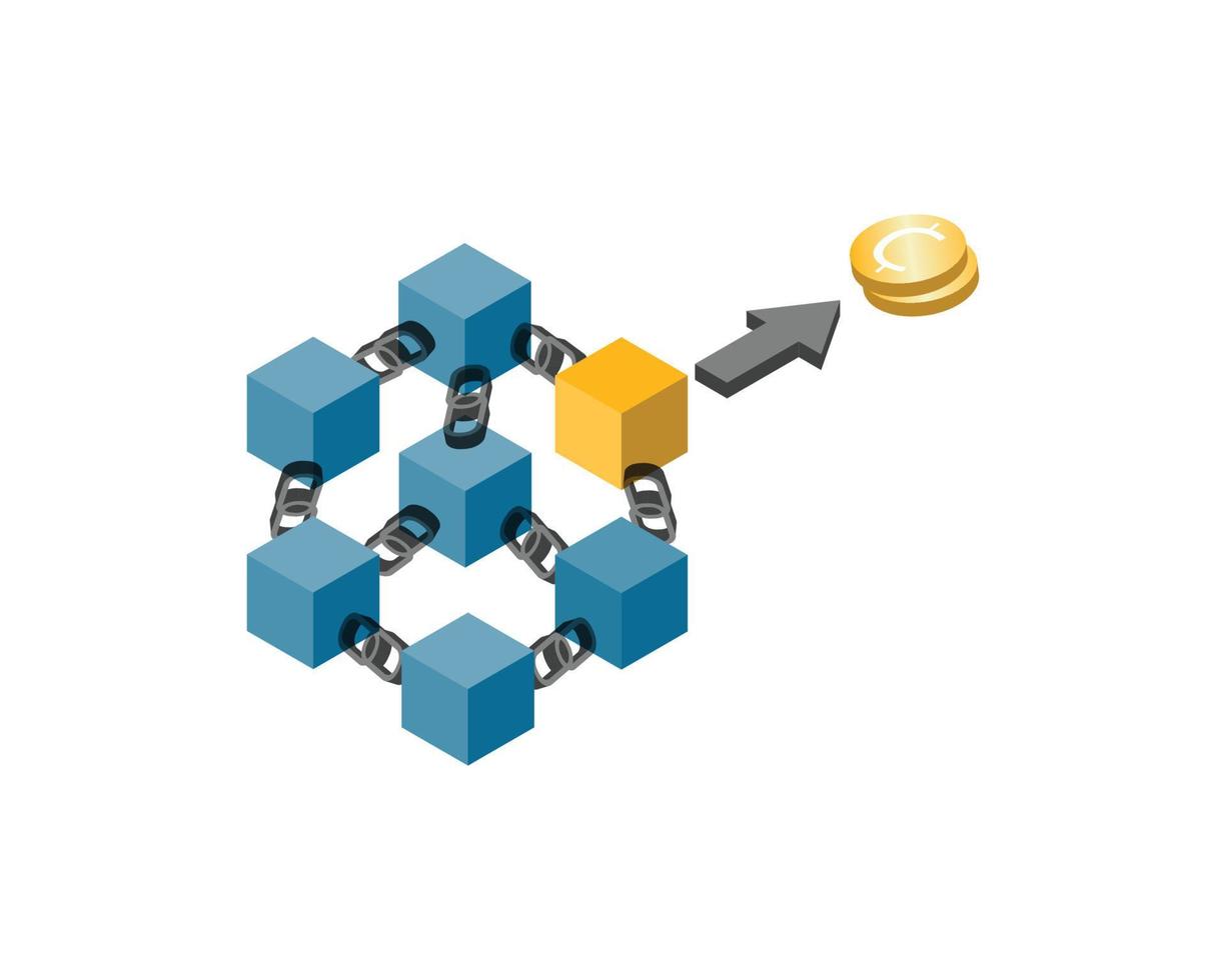 crypto Stacks blockchain to earn new crypto coins vector