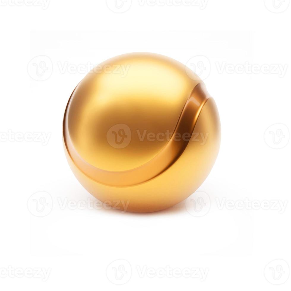 pelota de tenis de oro foto