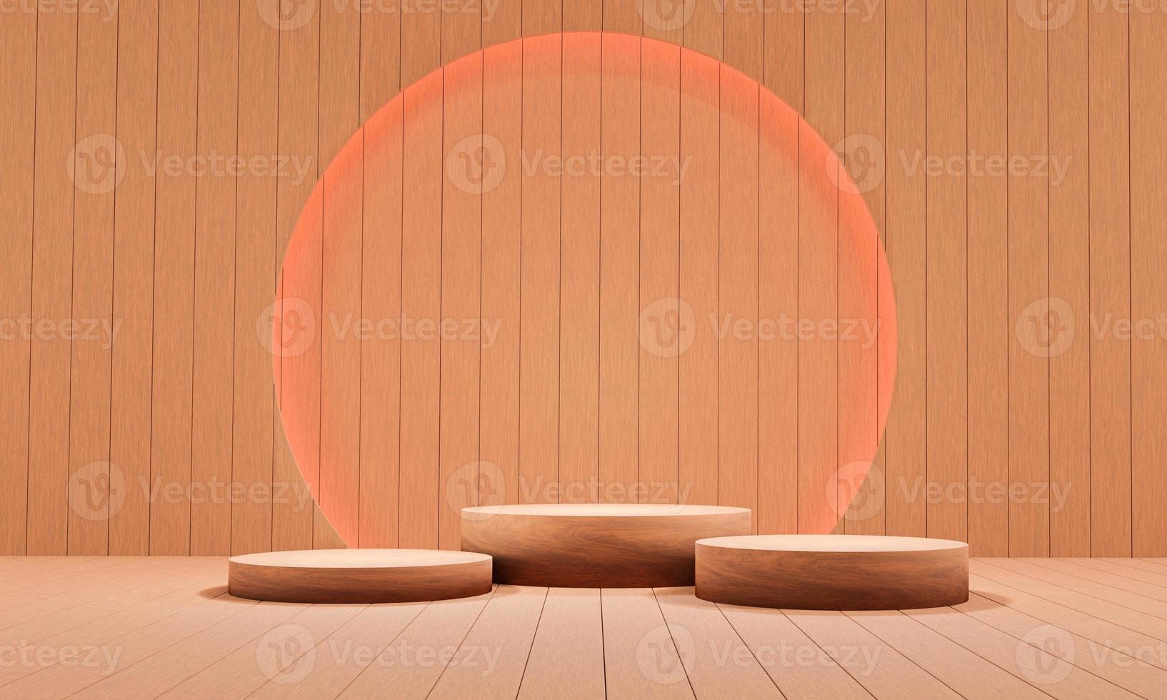 wood podium background photo