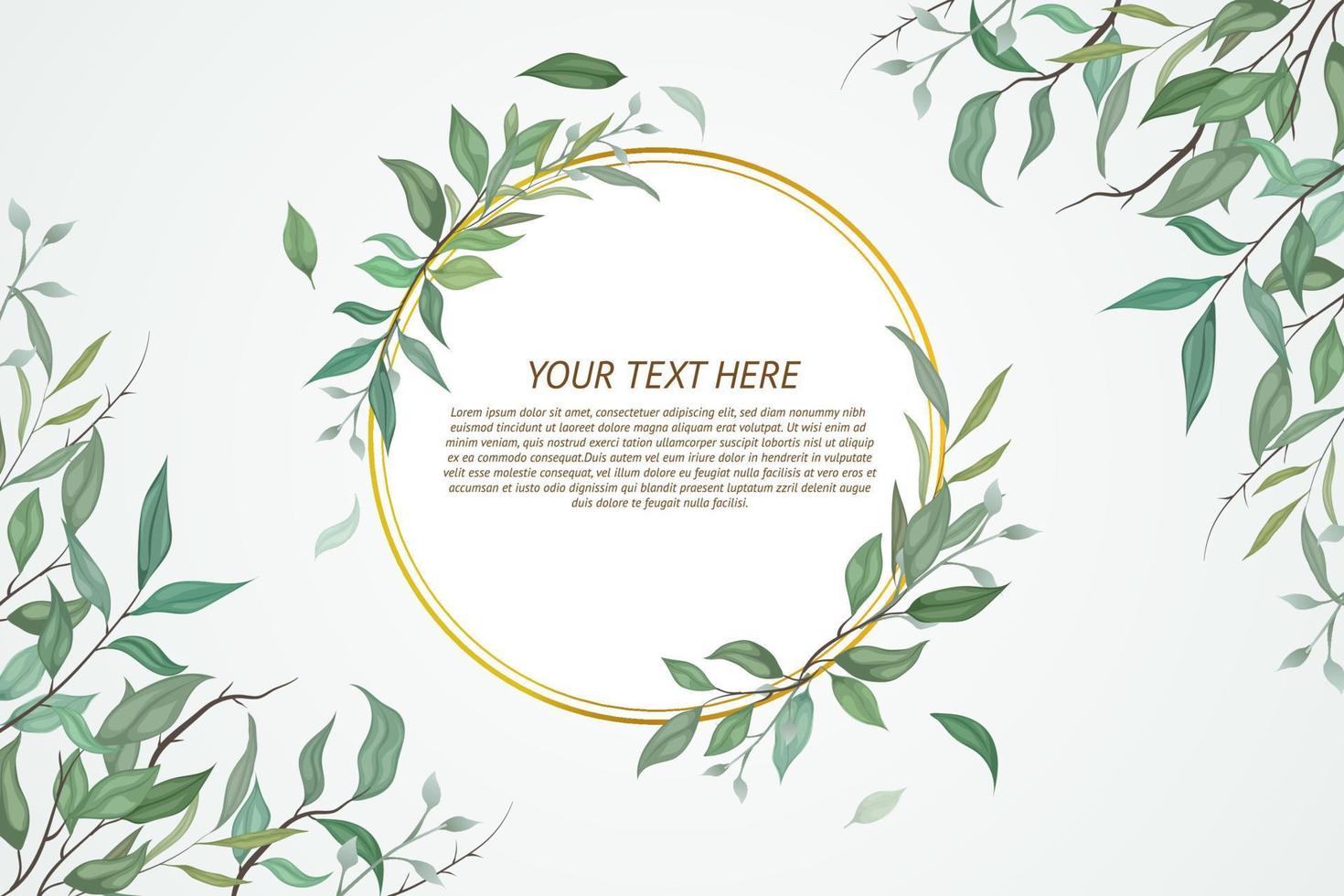 beautiful greeting card or invitation with floral background design. vector