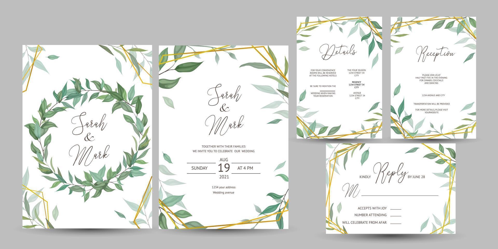 invitación de boda o diseño de fondo de tarjetas de felicitación. vector