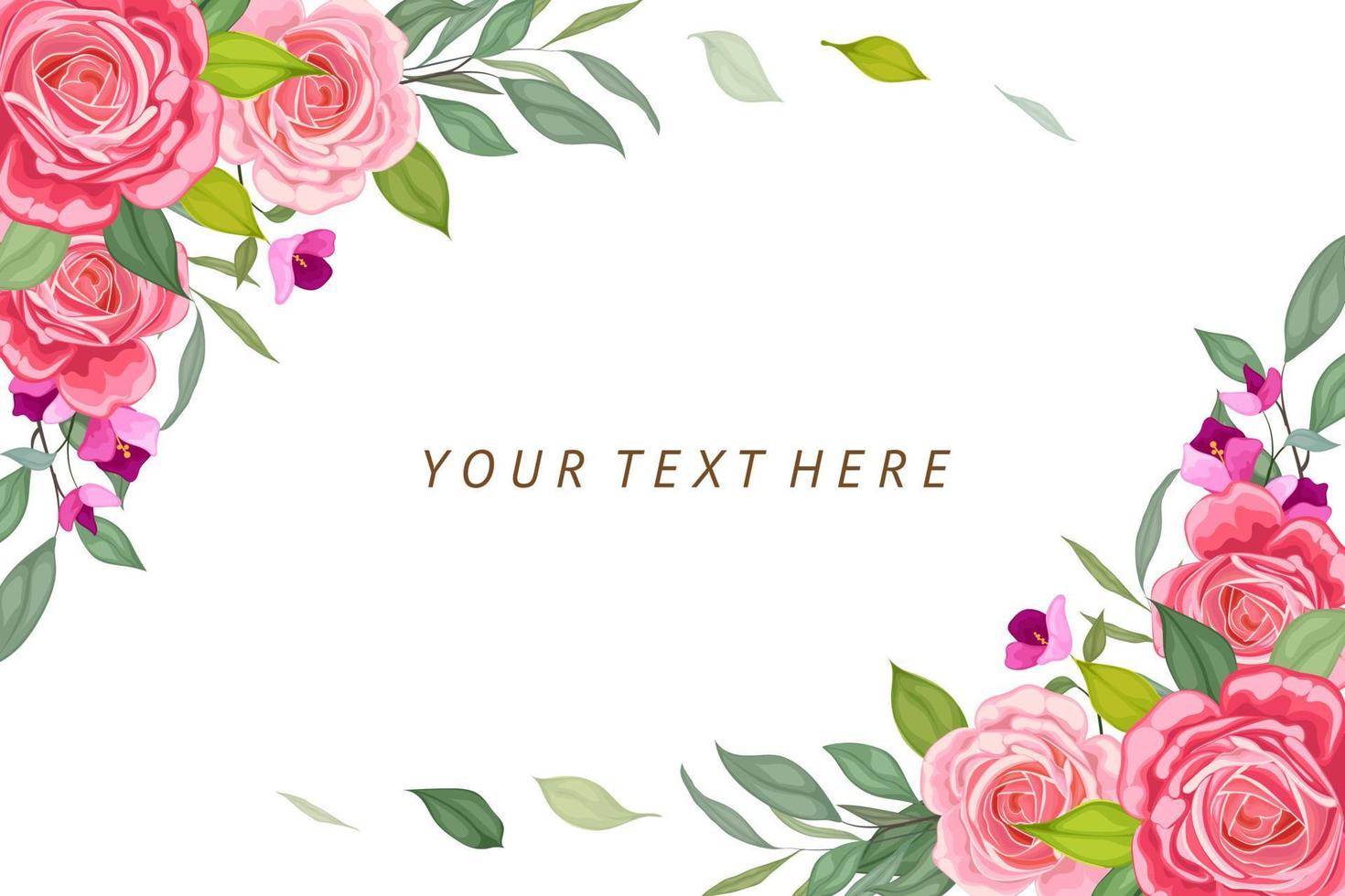 hermoso fondo de flores para saludos o invitaciones vector