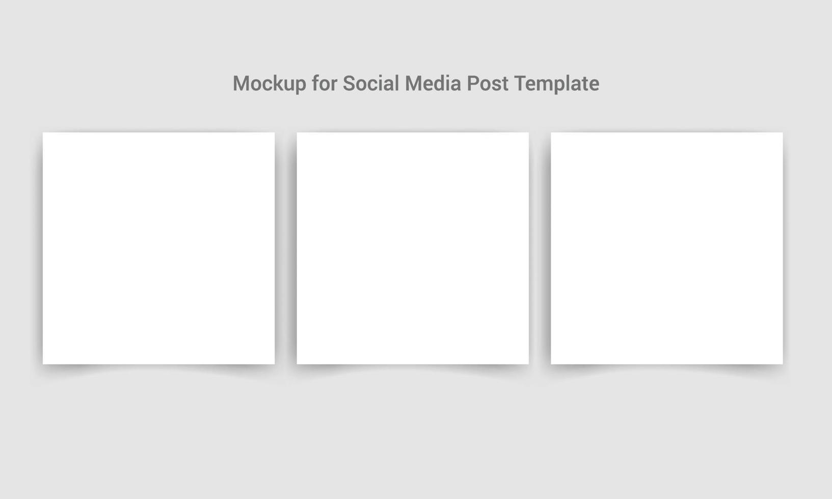 Mockup for Social Media Post Template, Blank Post Mockup, Vector