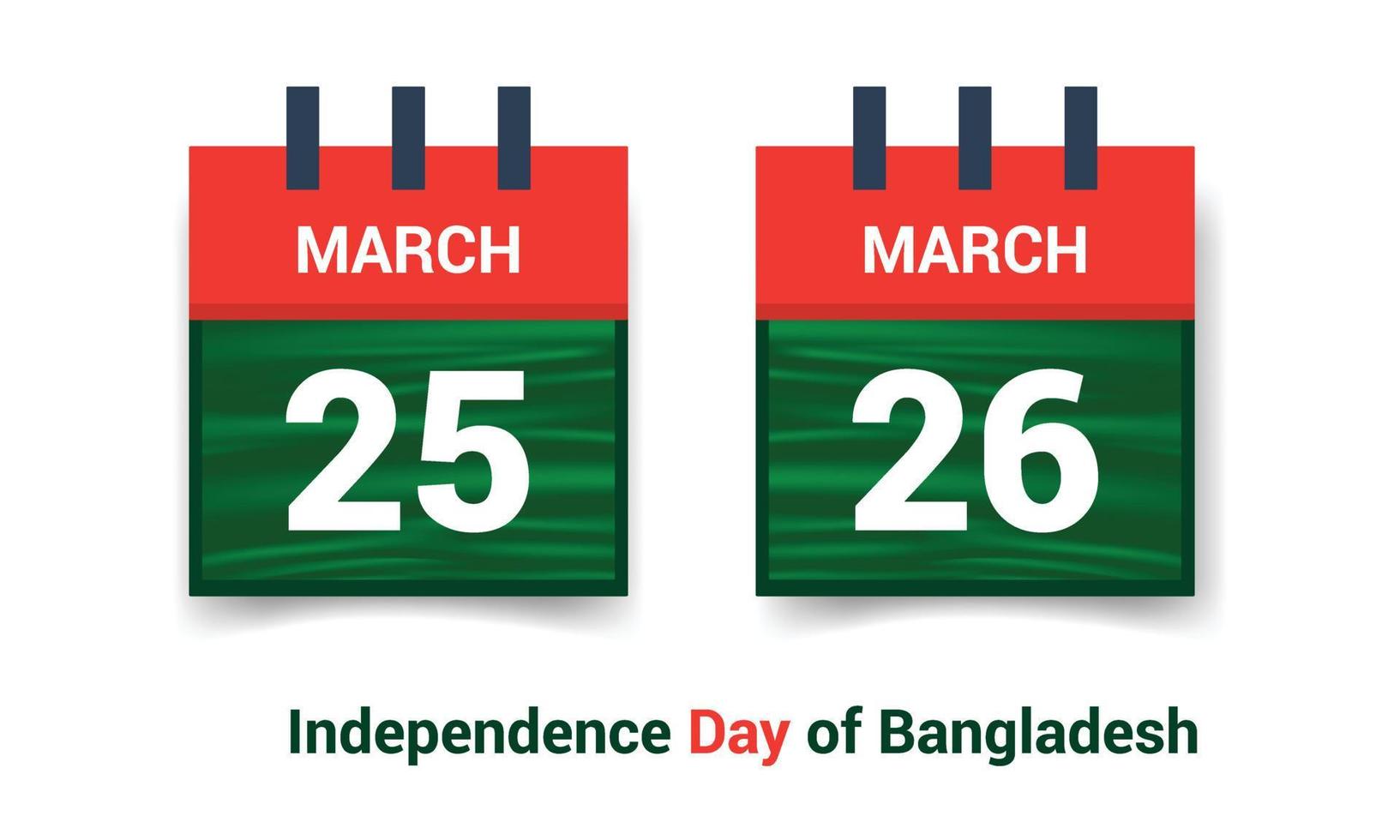 Independence Day of Bangladesh, 26 March with National Memorial of Bangladesh. vector