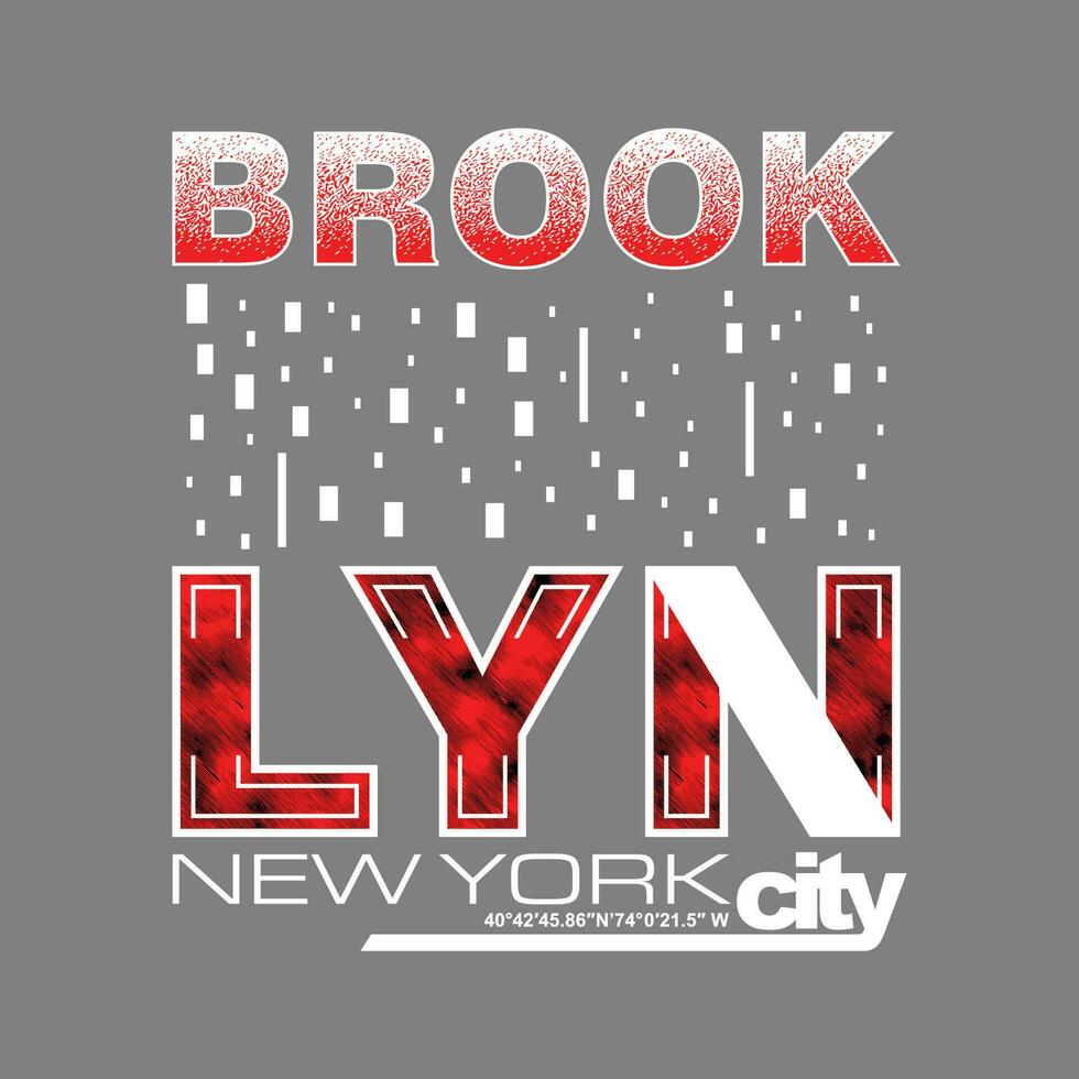 elemento de brooklyn nyc de moda masculina y ciudad moderna en diseño gráfico tipográfico.ilustración vectorial.camiseta, ropa, prendas de vestir y otros usos vector