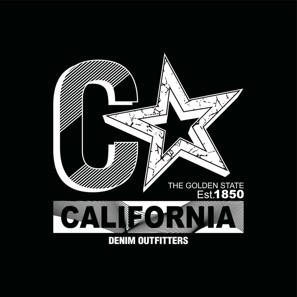 California element of men fashion and modern city in typography graphic design.Vector illustration.Tshirt,clothing,apparel and other uses vector