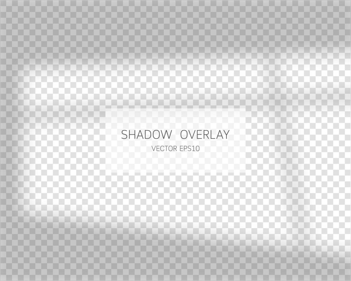 Shadow overlay effect. Natural shadows from window isolated on transparent background. Vector illustration.