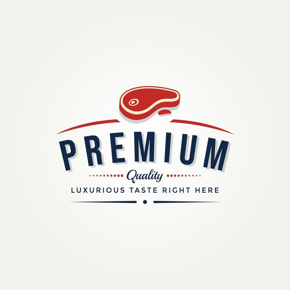 steak house restaurant or butchery vintage logo vector