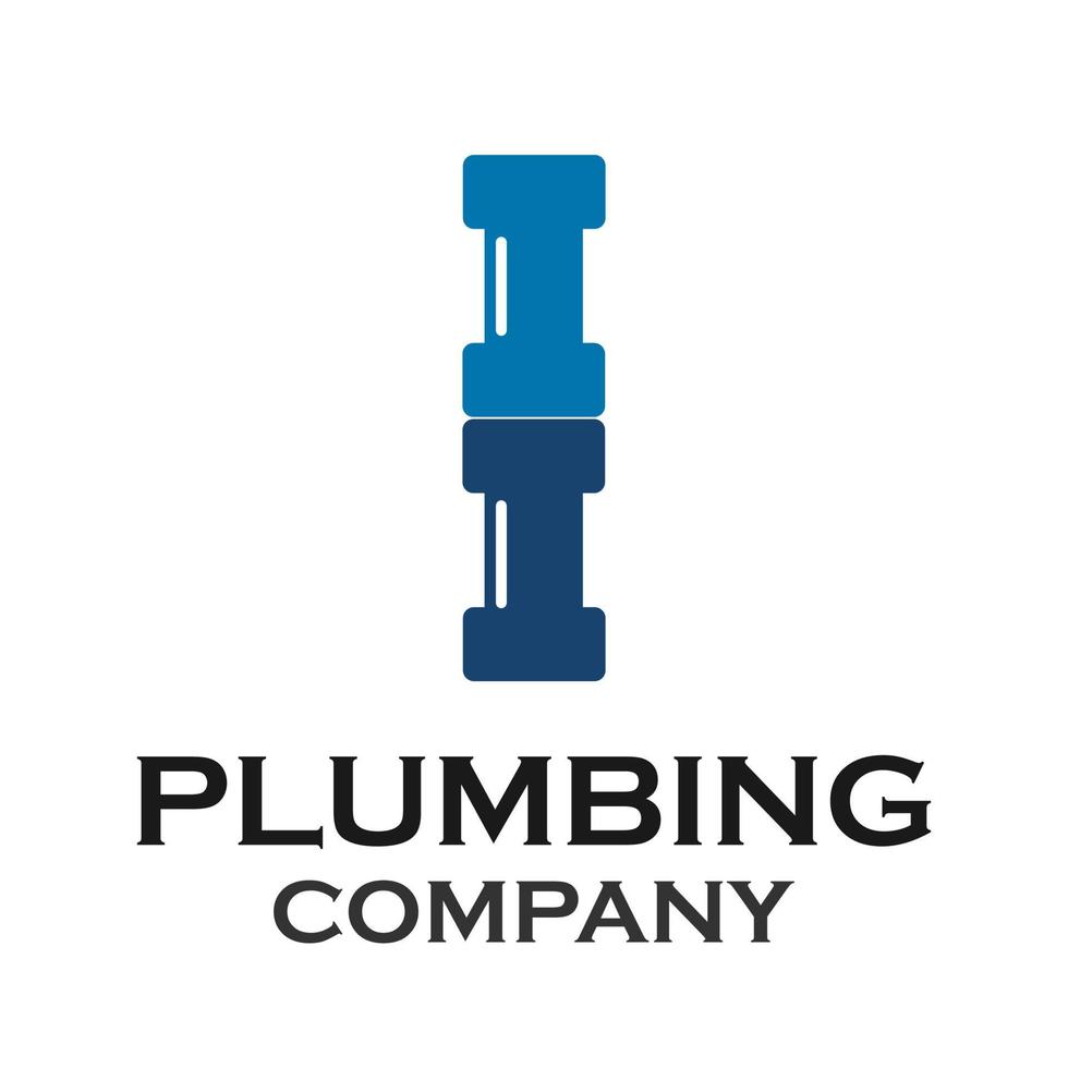 Letter i with plumbing logo template illustration vector