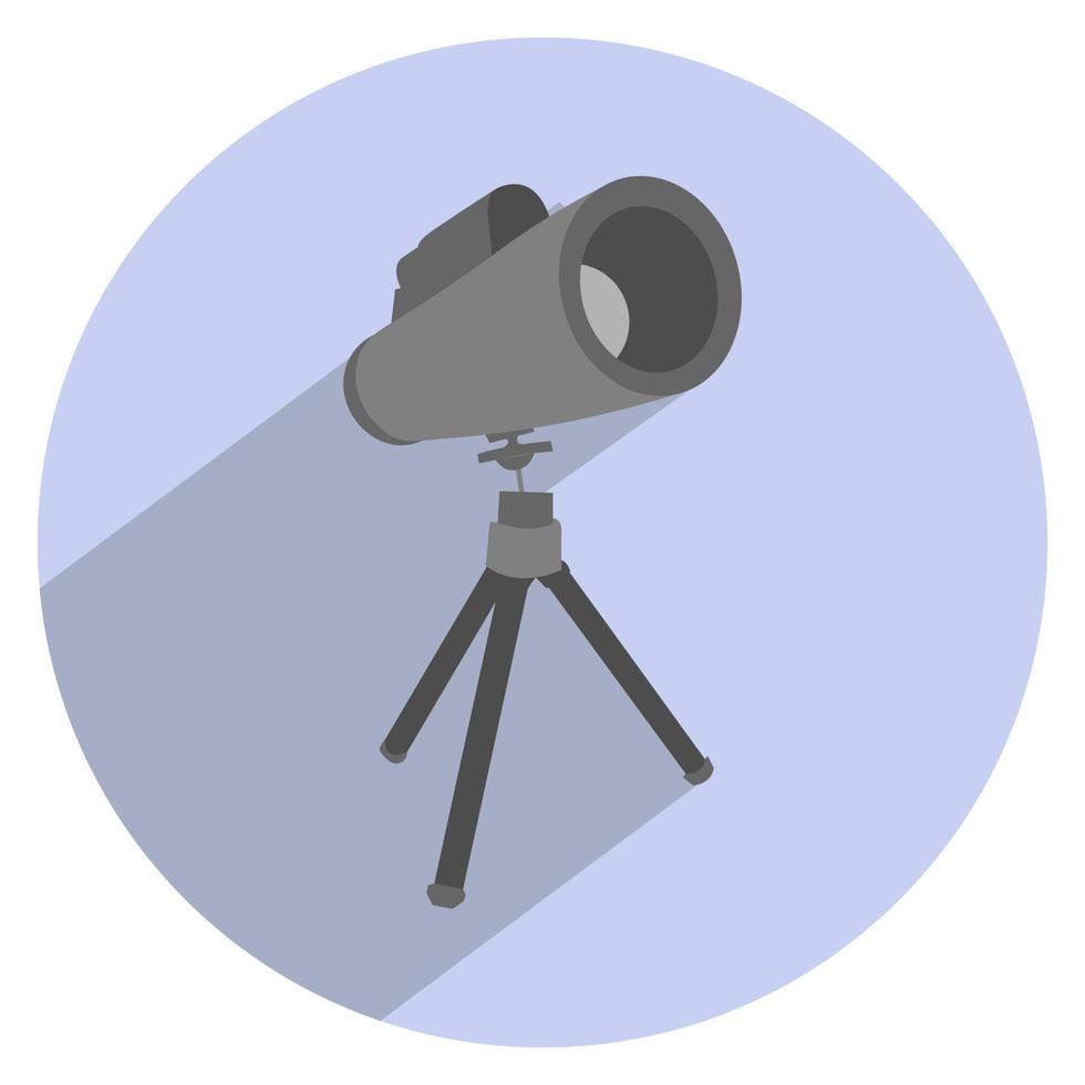 Monocular telescope icon in flat style vector illustration