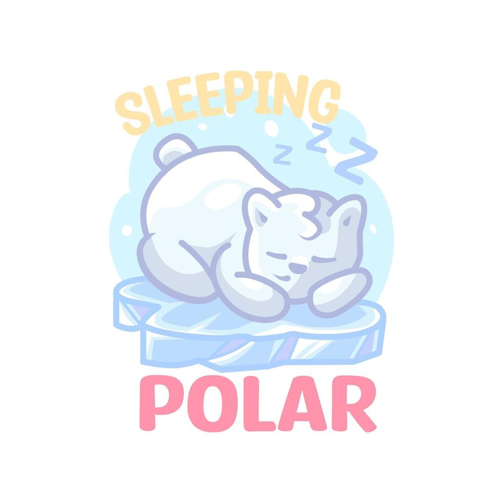 ilustración de logotipo de mascota de dibujos animados polares vector