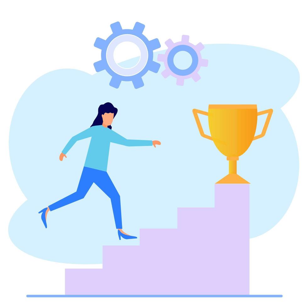 Illustration vector graphic cartoon character of trophy winner