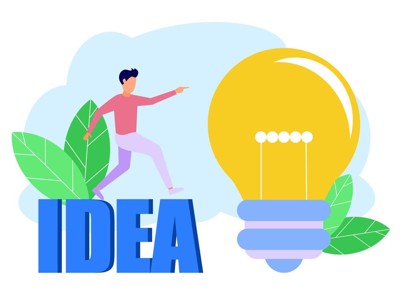 Illustration vector graphic cartoon character of business idea