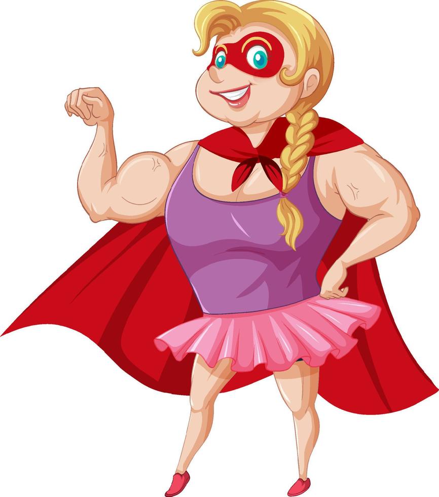 A girl in superhero costume vector