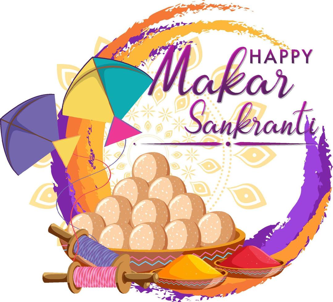 Happy Makar Sankranti day vector