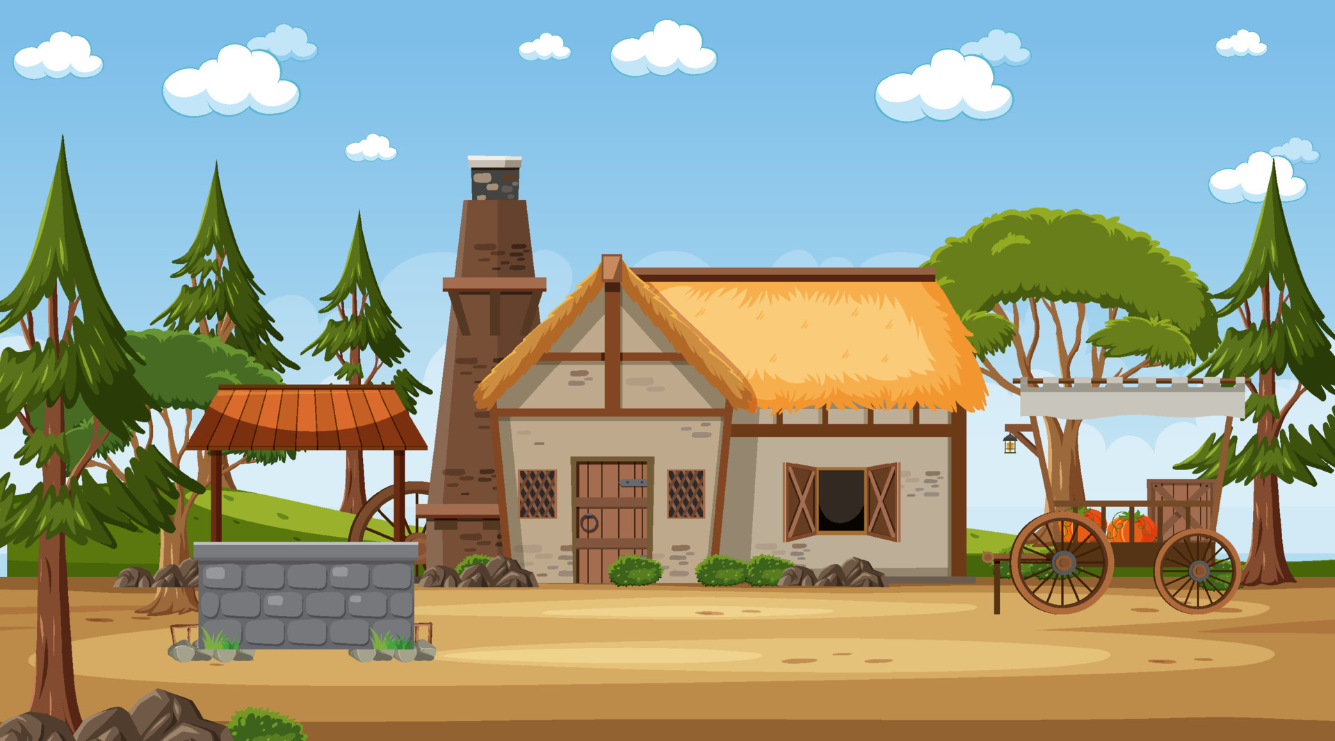 Village Vector Art, Icons, and Graphics for Free Download Village Vector Art, Icons, and Graphics for Free Download