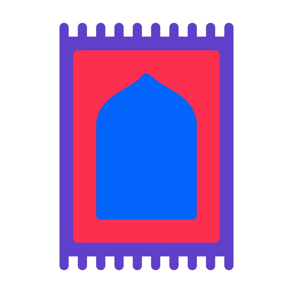 Prayer Rug Flat Icon suitable for Ramadan moment vector