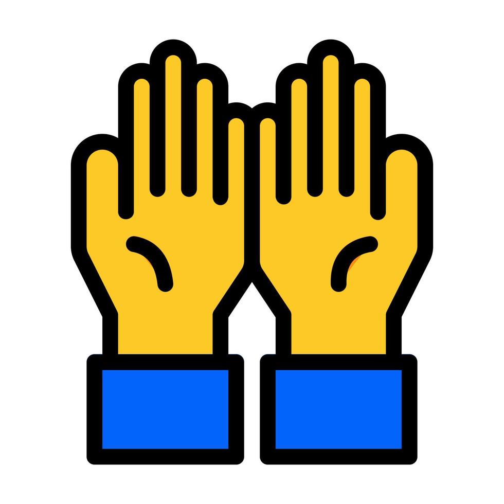 Handshake Flat Icon Suitable for Ramadan Moment vector