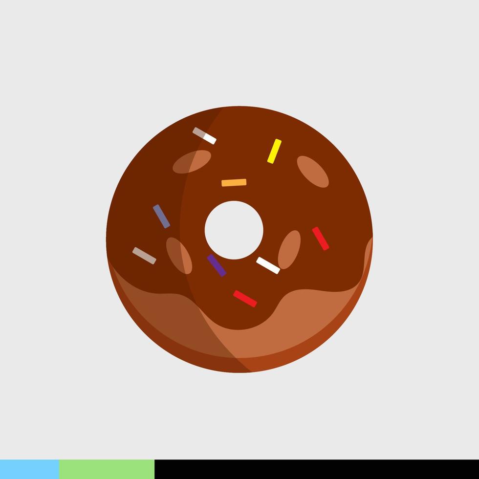 ilustración de icono de donut ilustración de vector plano