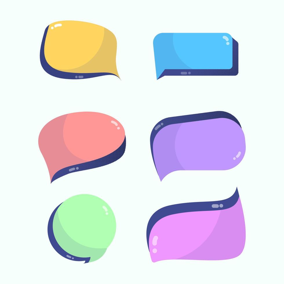 Illustration comment collection set vector