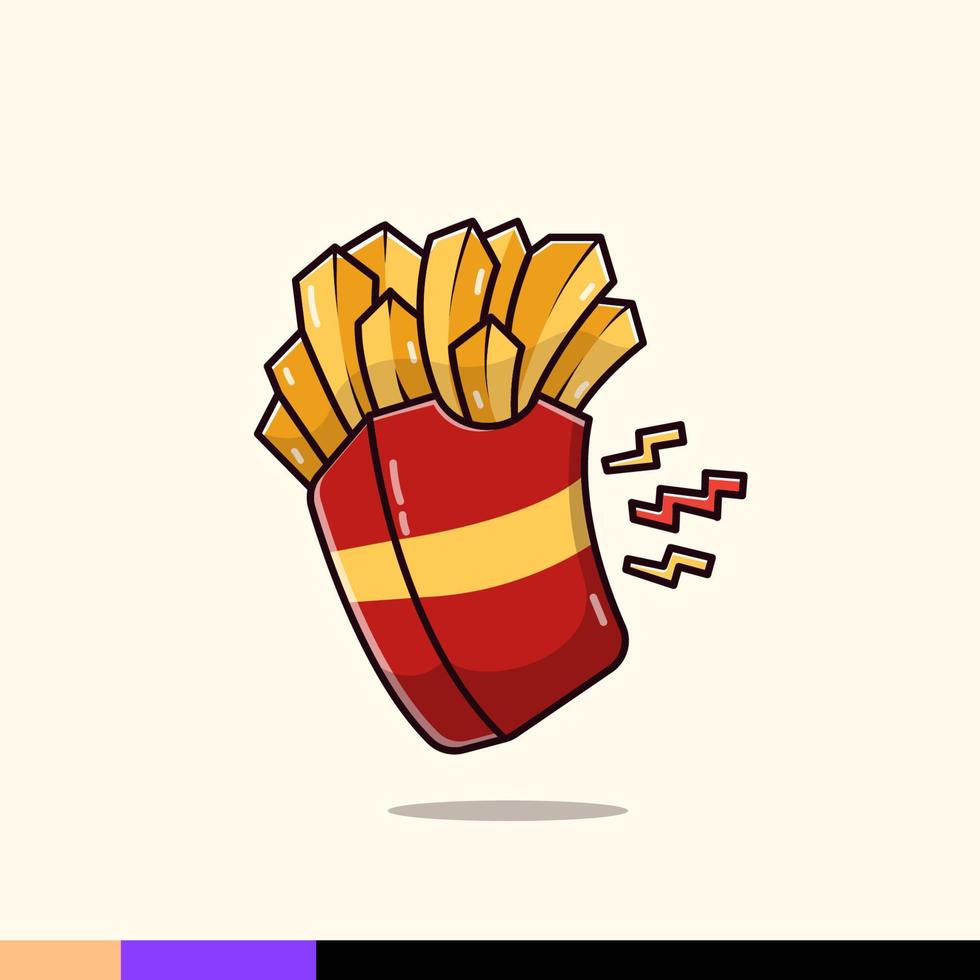 ilustración de papas fritas vector