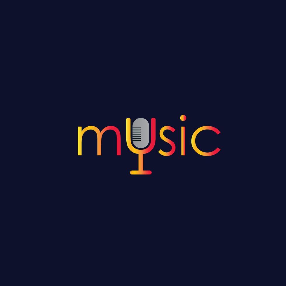 logo musica simple vector