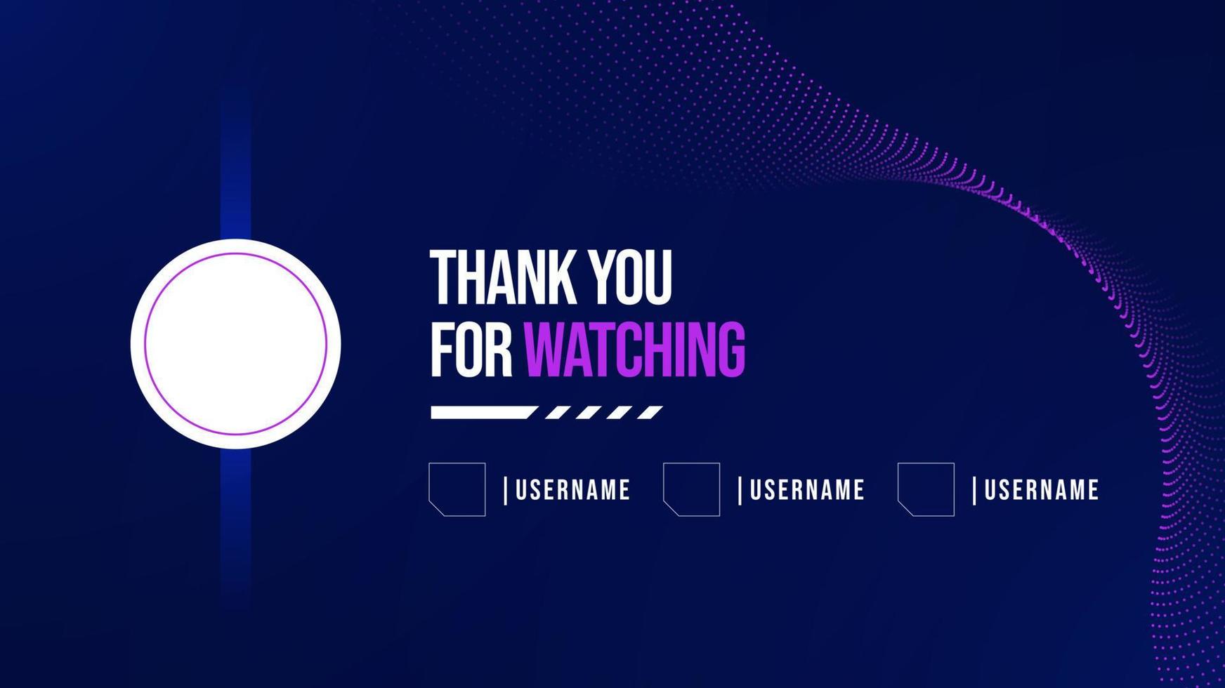 Social Media Video End Screen Template vector