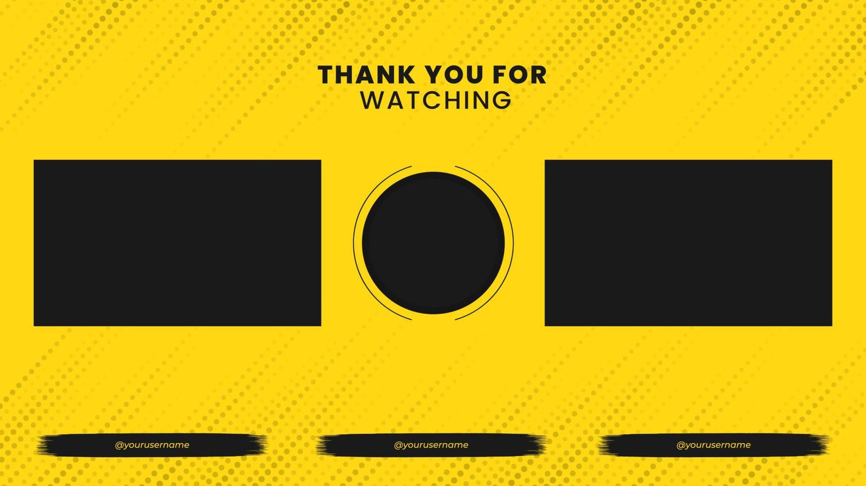 Social Media Video End Screen Template vector