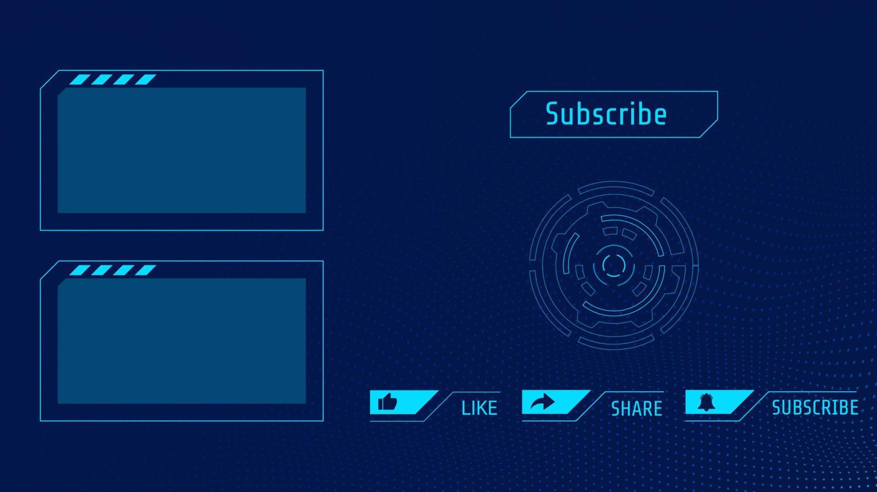 Social Media Video End Screen Template vector