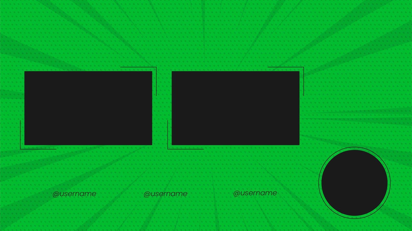 Social Media Video End Screen Template vector