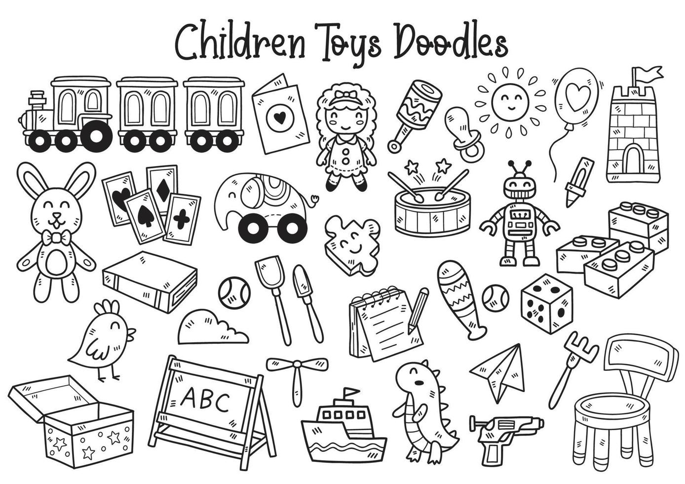 kid toys illustration Vector for banner