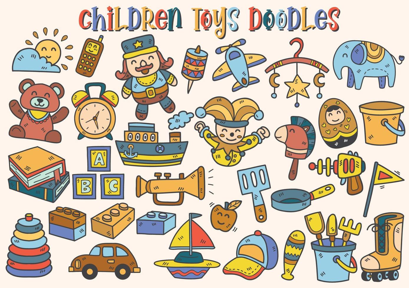 kid toys illustration Vector for banner