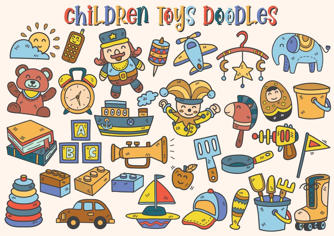 kid toys illustration Vector for banner