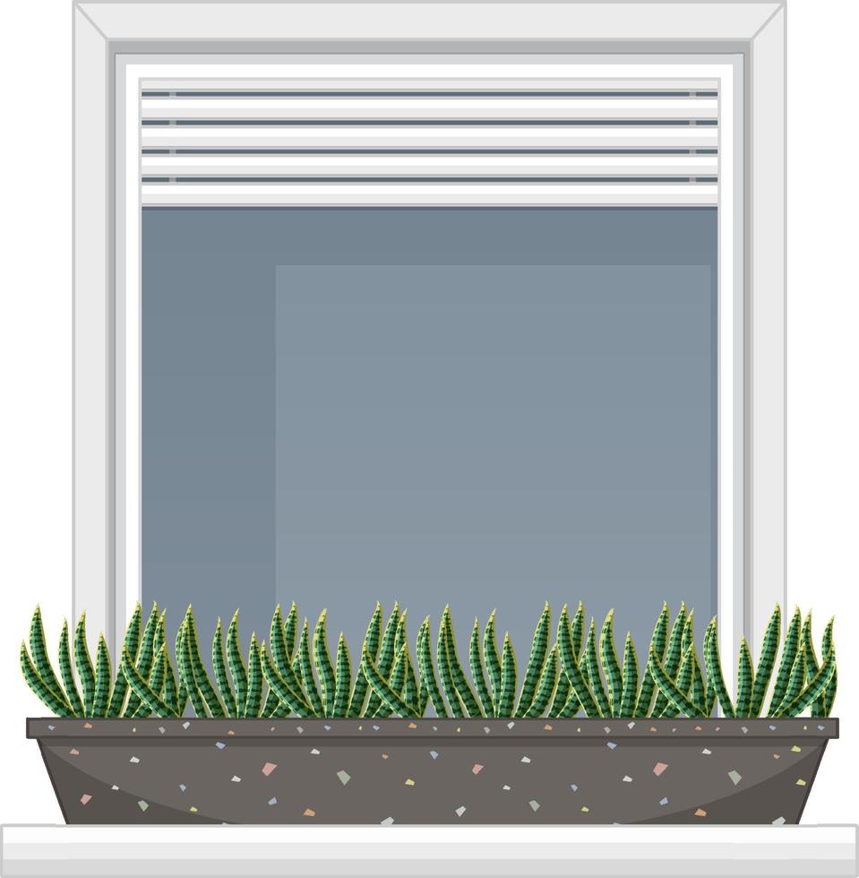 A window for apartment building or house facade vector