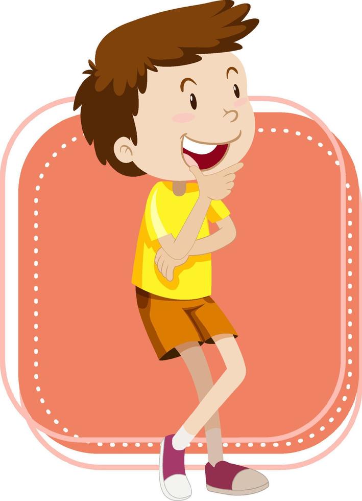 Little boy on white background vector