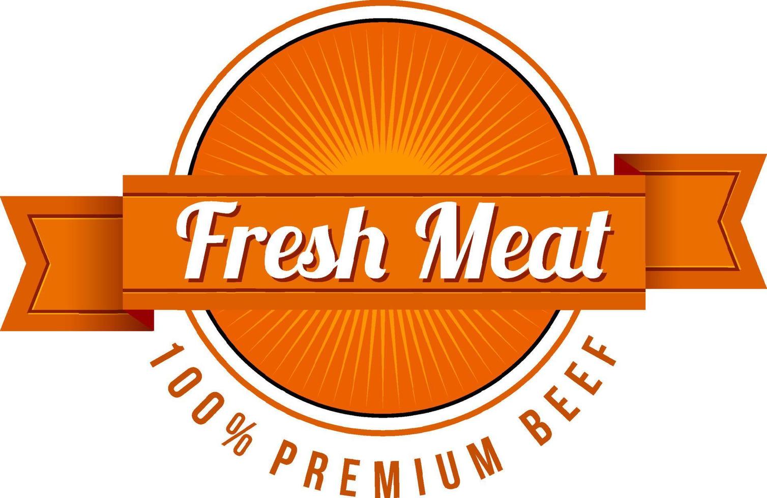 A Fresh meat label vector