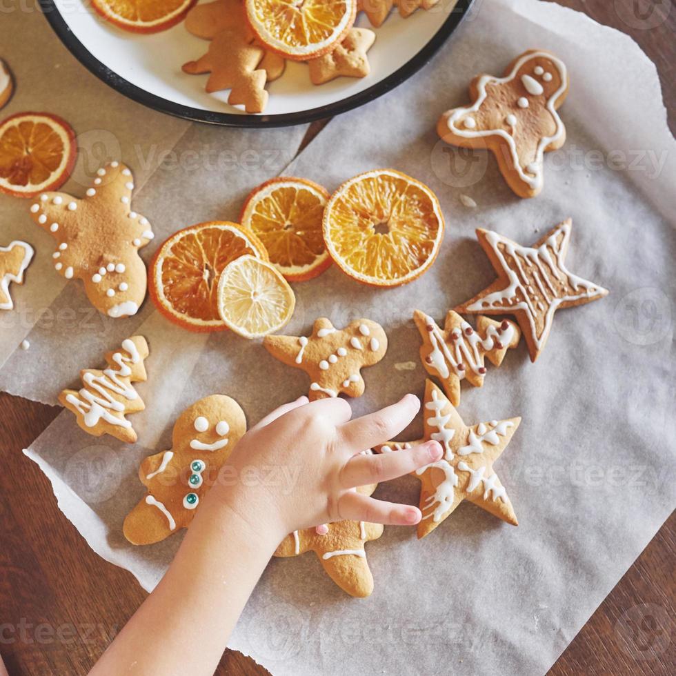 galletas navideñas de miel con naranja foto