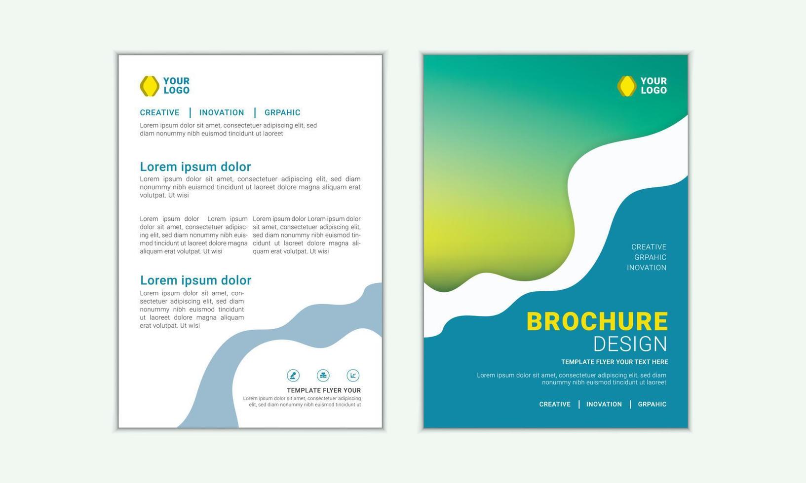 Simple Brochure template, cover design Layout background, annual reports, Flyer Layout template vector