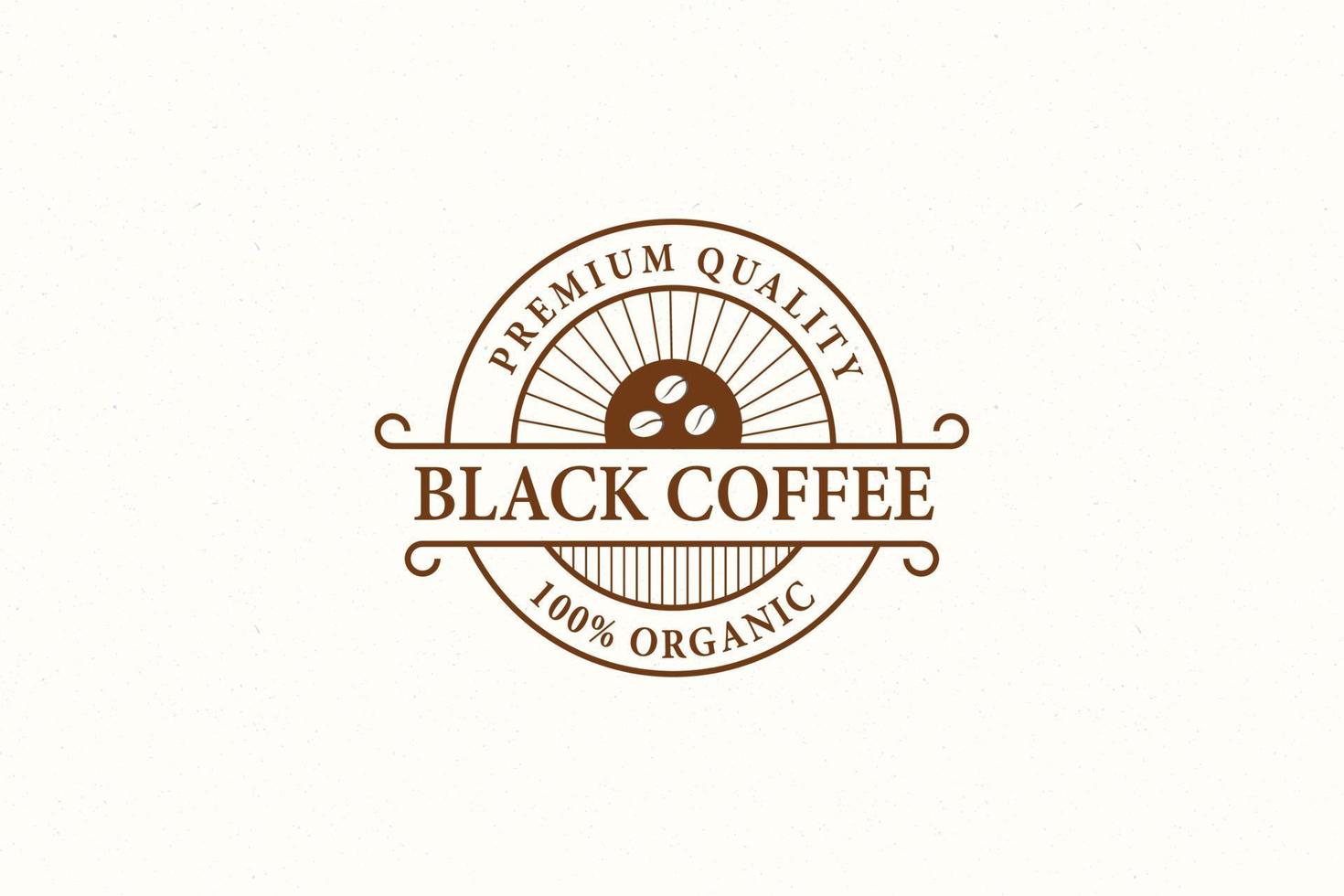 Coffee badge logo, Stamp style coffee logo design inspiration vector