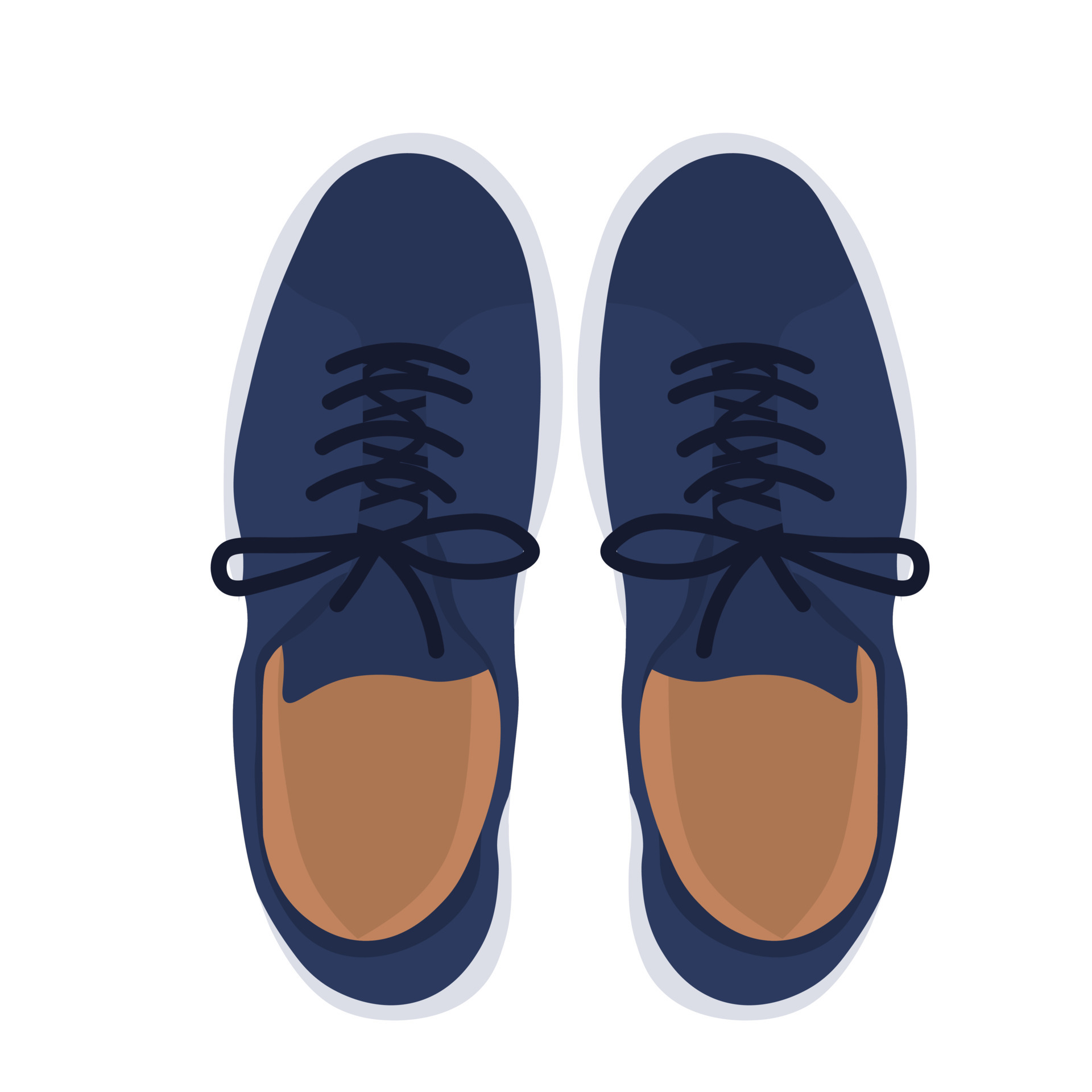 Men's shoes vector stock illustration. A pair of sneakers poster for a  teenager. A pair of blue leather shoes. Suede loafers. Isolated on a white  background. 6350486 Vector Art at Vecteezy