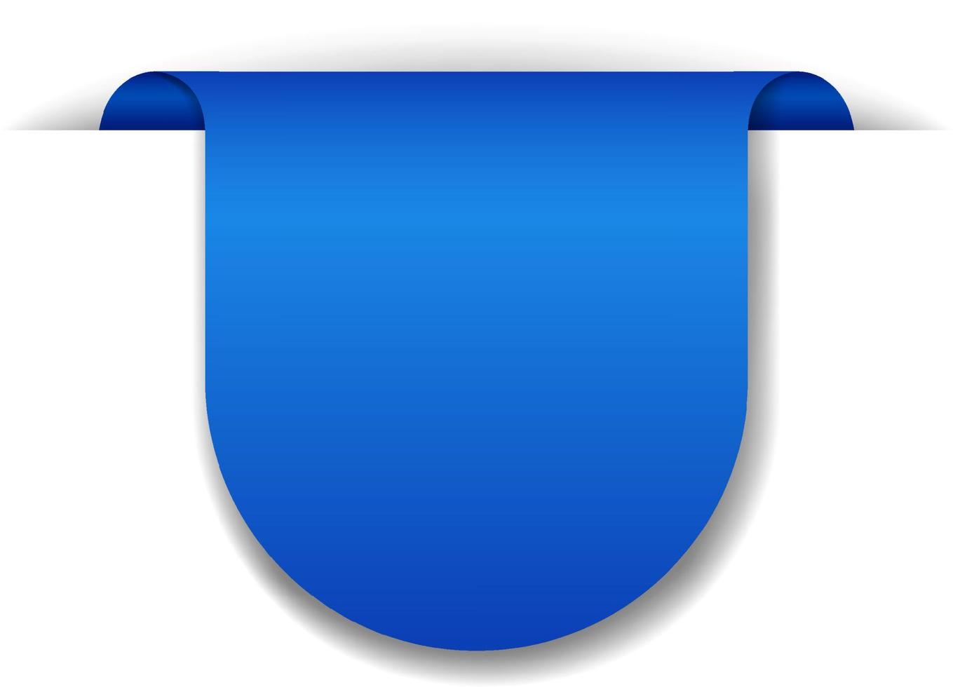 Blue baner design on white background vector