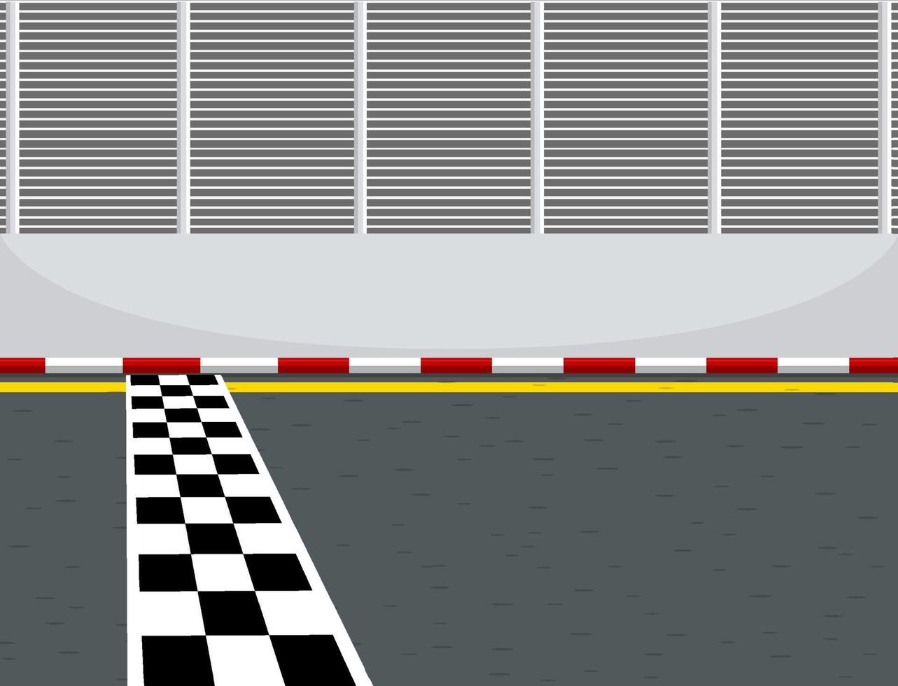 pista de carreras con línea de salida o meta vector