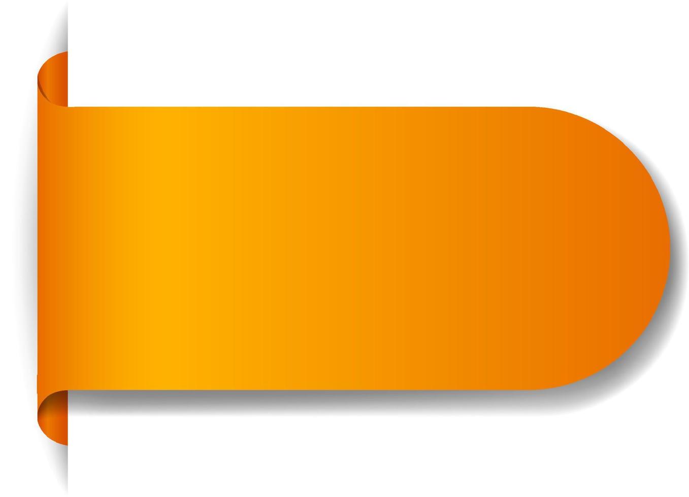 Orange banner design on white background vector