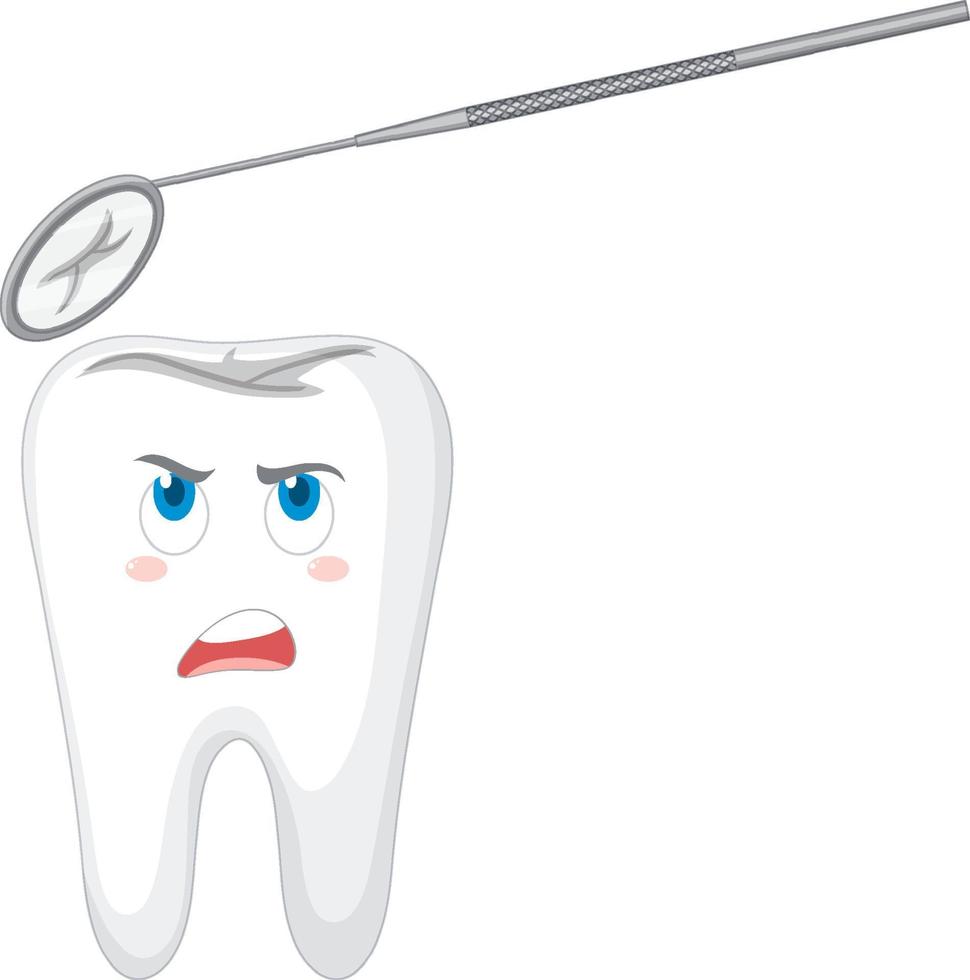 Check for tooth on white background vector